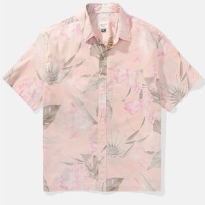 American Eagle Outfitters Pink Floral Button Down Shirt